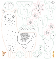 Stegosaur, Wall Stickers for Coloring - kopie
