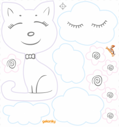 Unicorn, Wall Stickers for Coloring - kopie