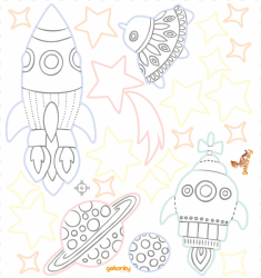 Universe, Wall Stickers for Coloring