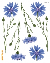 Cornflowers, decal for fabric