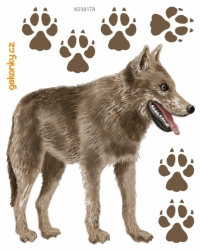 Gray wolf, decal for fabric