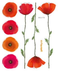 Poppies, decal for fabric