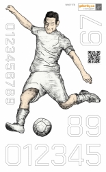 Footballer, decal for fabric