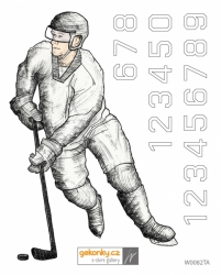 Hockey Player, decal for fabric