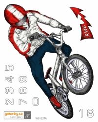 BMX bicycle, possibility of coloring, decal for fabric
