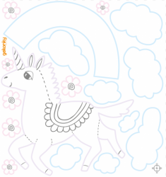 LLama, Wall Stickers for Coloring - kopie