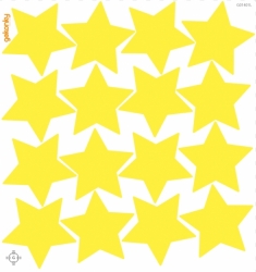 Hvězdy žluté, textilní samolepky na zeď
