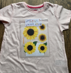 Sunflower, decal for fabric
