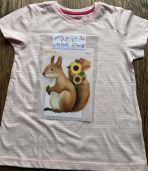 Squirell, decal for fabric