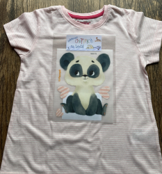 Panda Jane, decal for fabric