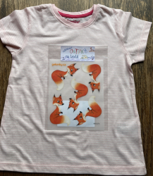 Foxes, decal for fabric 