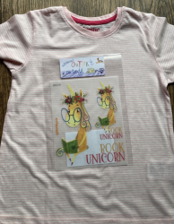 Book Unicorn, decal for fabric