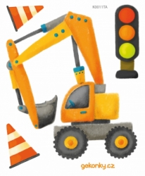 Excavator, decal for fabric