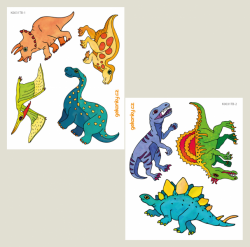 Dinosaurs, decal for fabric - two sheets in package