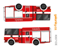 Hasiči, oboustranný potisk