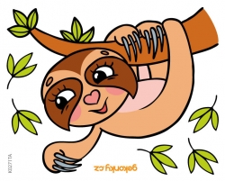 Sloth, decal for fabric