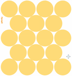 Polka Dots Yellow, reusable fabric wall sticker/decal