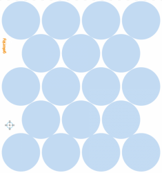 Polka Dots Azure blue, reusable fabric wall sticker/decal