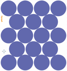 Polka Dots Blue, reusable fabric wall sticker/decal