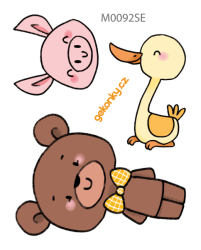 Teddy bear, duckling, piglet