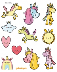 Unicornia, the Land of Unicorns, decal for fabric