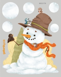 Bob the Snowman, decal for fabric