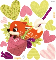 Sofia The Fox, fabric wall decals