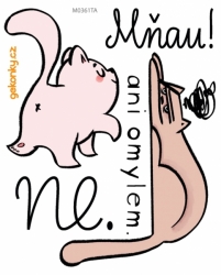 Negative Cats, decal for fabric