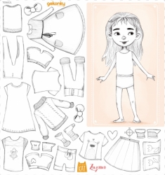 Dress up doll Susan - for coloring