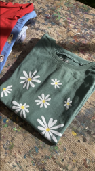 Daisies, decal for fabric