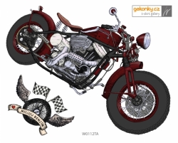motorcycle, decal for fabric