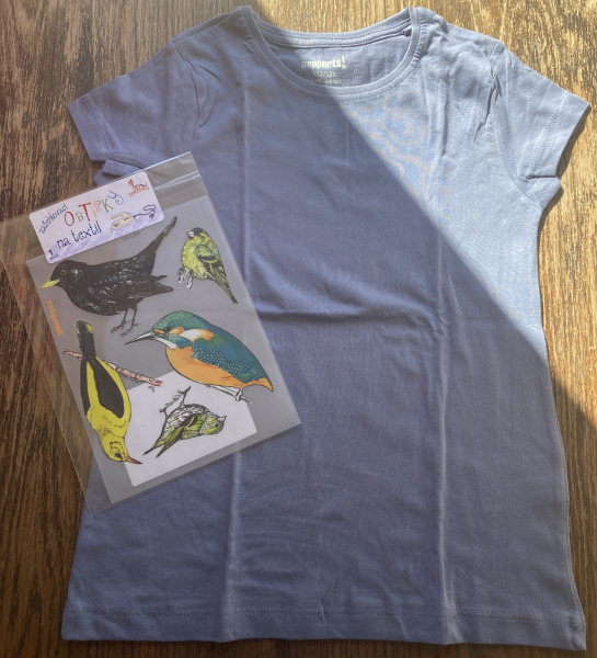 Birds 2, decal for fabric
