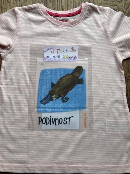platypus, decal for fabric