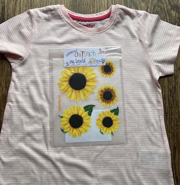 Sunflower, decal for fabric
